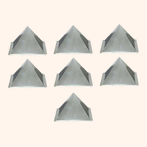 TRI DHATU HOLLOW CURVE PYRAMID 2 INCH SET 7