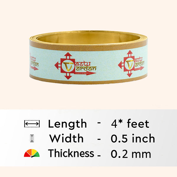 VASTU VARDAN 4 FEET 0.5 INCH BRASS STRIP