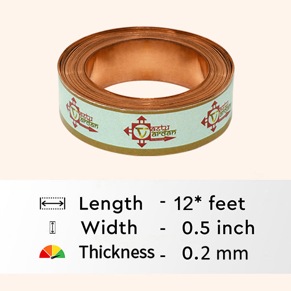 VASTU VARDAN 12 FEET 0.5 INCH COPPER STRIP