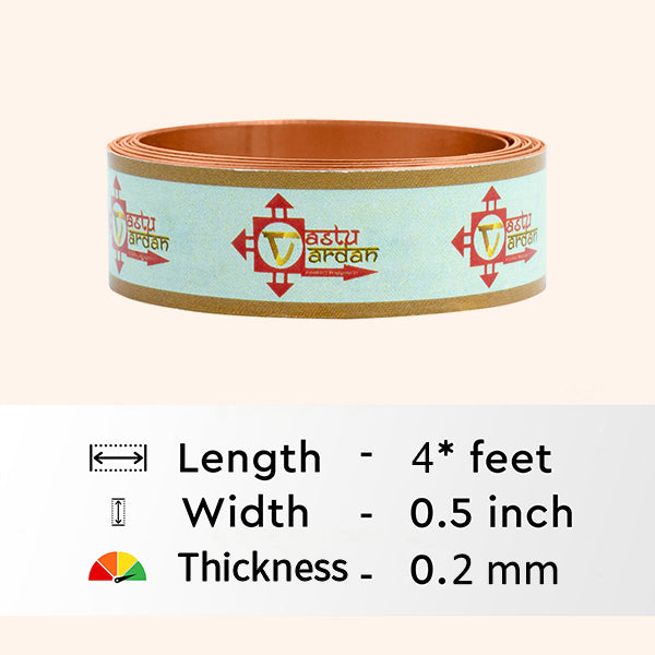 VASTU VARDAN 4 FEET 0.5 INCH COPPER STRIP