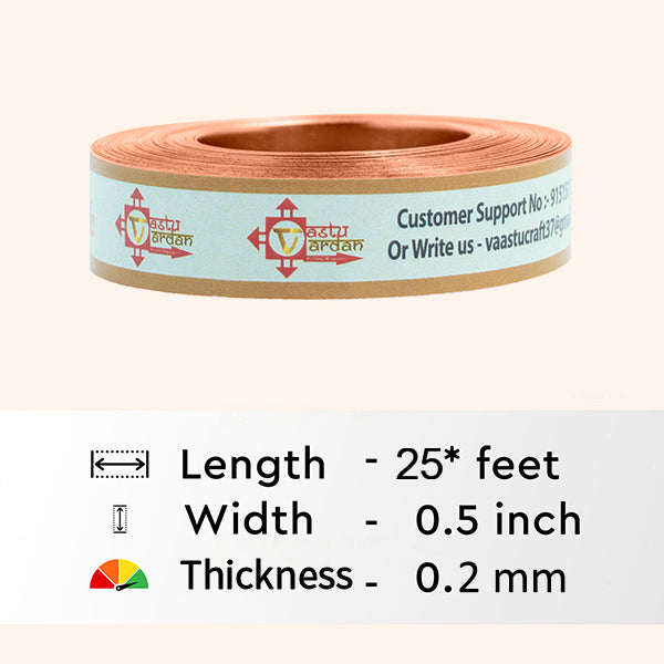 VASTU VARDAN 25 FEET 0.5 INCH COPPER STRIP