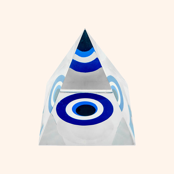 3 INCH EVIL EYE CRYSTAL PYRAMID