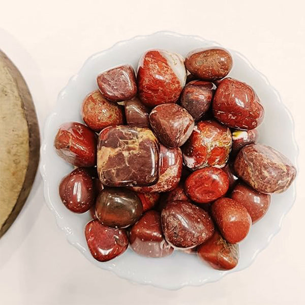 VASTU VARDAN CRYSTAL RED JASPER TUMBLE 100 GRAM