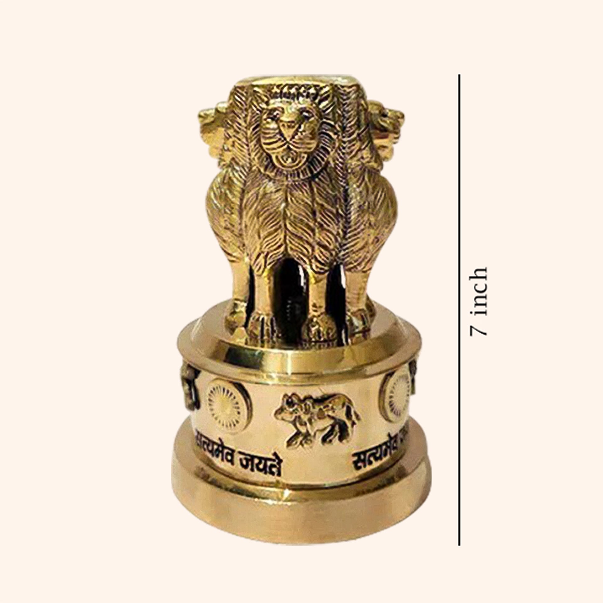 VASTU VARDAN 7 INCH BRASS ASHOKA STAMBH