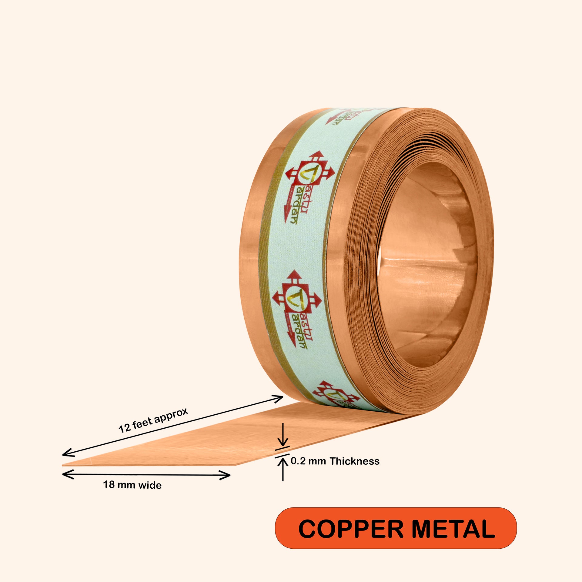 VASTU VARDAN 12 FEET 0.75 INCH COPPER STRIP