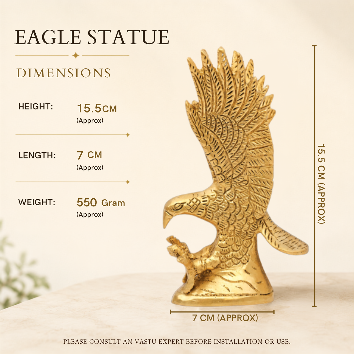 VASTU VARDAN BRASS EAGLE