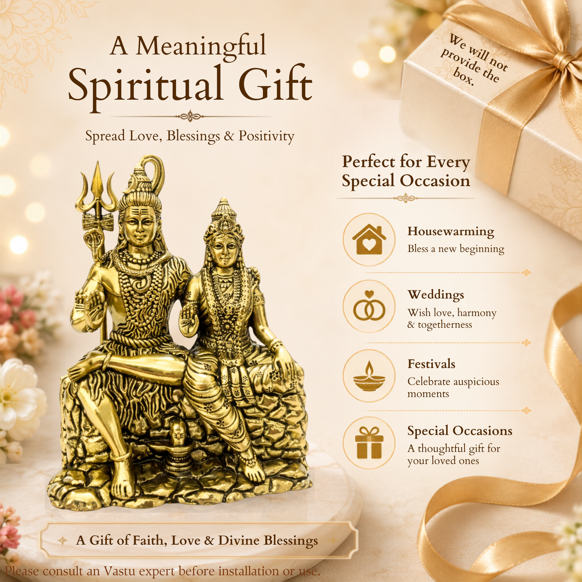 SHIV PARVATI JI PREMIUM BRASS STATUE