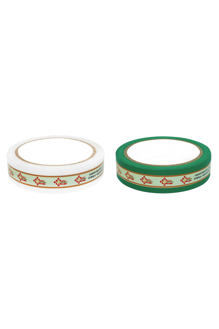 WHITE AND GREEN TAPE | 1 INCH | LENGTH- 16 METER APPROX | TOILET CORRECTION| VASTU TAPE REMEDY |PACK OF 2 |