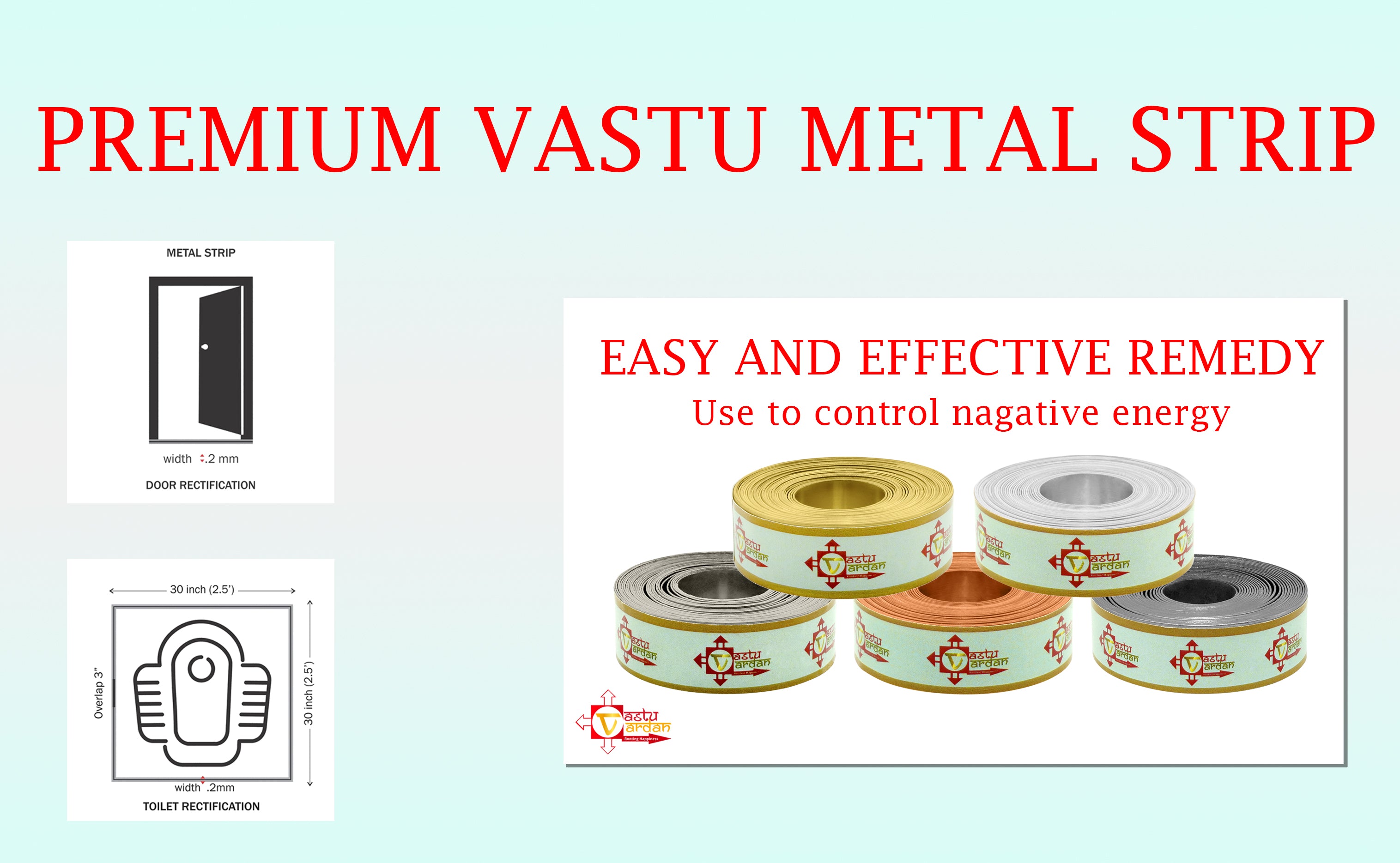 VASTU VARDAN 50 FEET 1 INCH COPPER STRIP