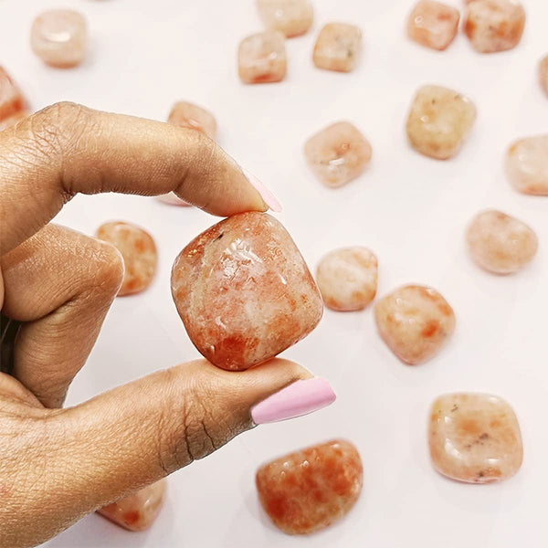 VASTU VARDAN CRYSTAL SUNSTONE TUMBLE 100 GRAM