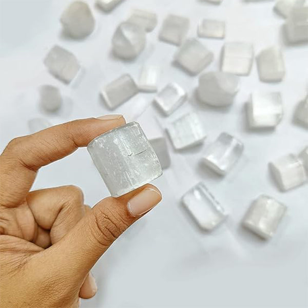 VASTU VARDAN CRYSTAL SELENITE TUMBLE 100 GRAM