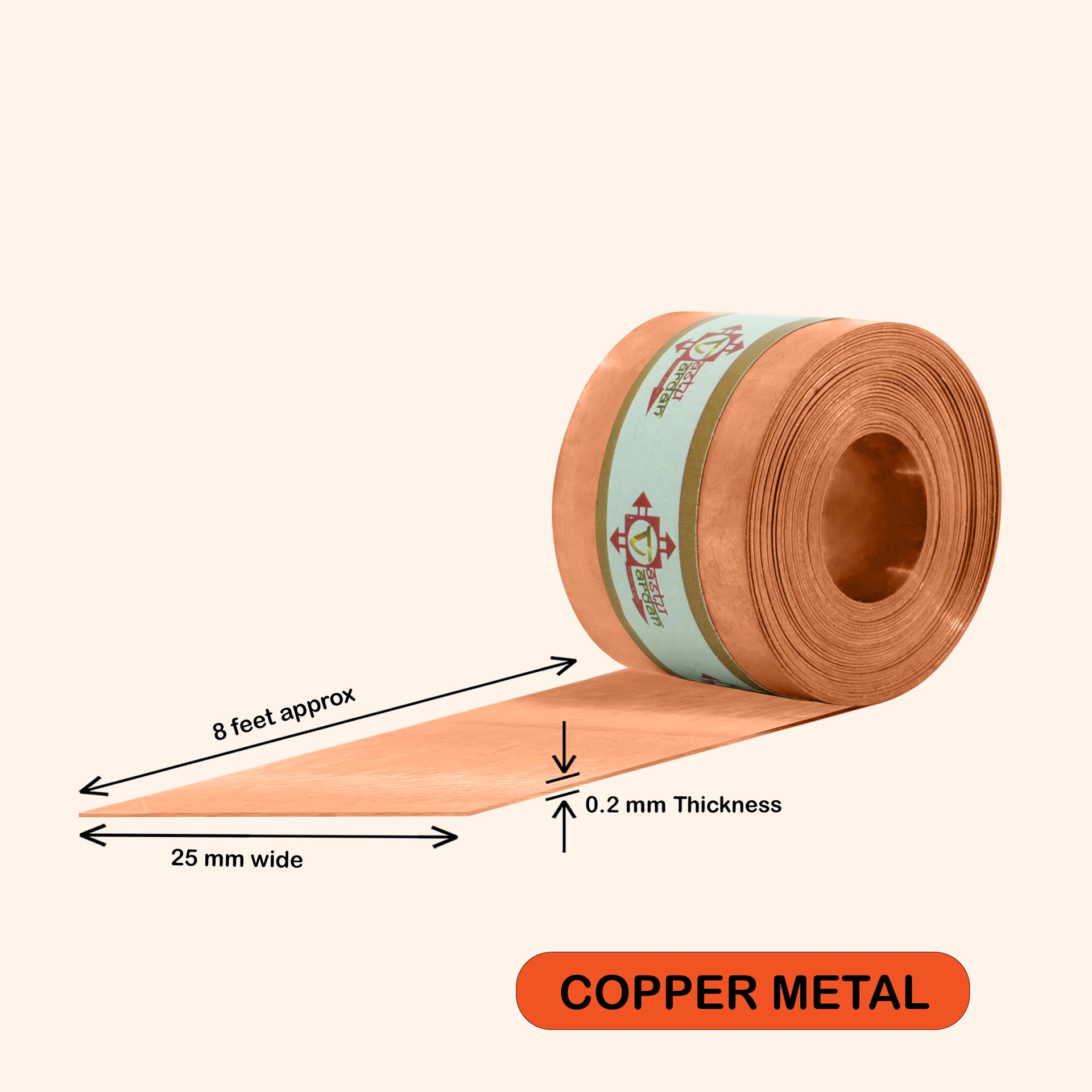 VASTU VARDAN 8 FEET 1 INCH COPPER STRIP