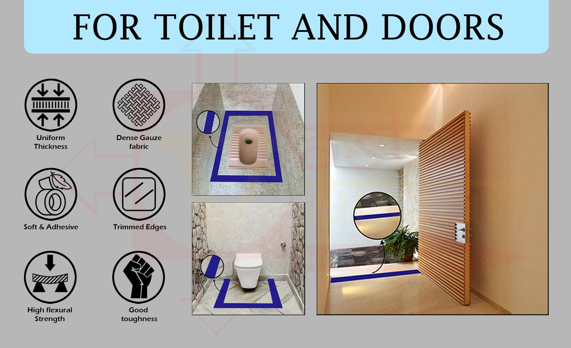 YELLOW AND WHITE TAPE | 3 INCH | LENGTH- 16 METER APPROX | TOILET CORRECTION| VASTU TAPE REMEDY |PACK OF 2