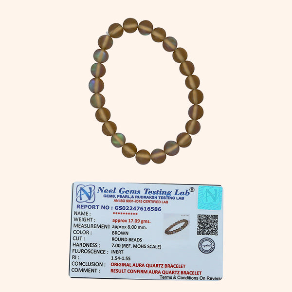 VASTU VARDAN AURA QUARTZ BROWN BRACELET