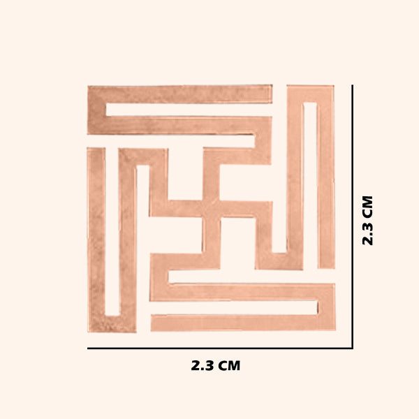 VASTU VARDAN COPPER NANDAVRAT SWASTIK 2 CM (APPROX) 50 PCS