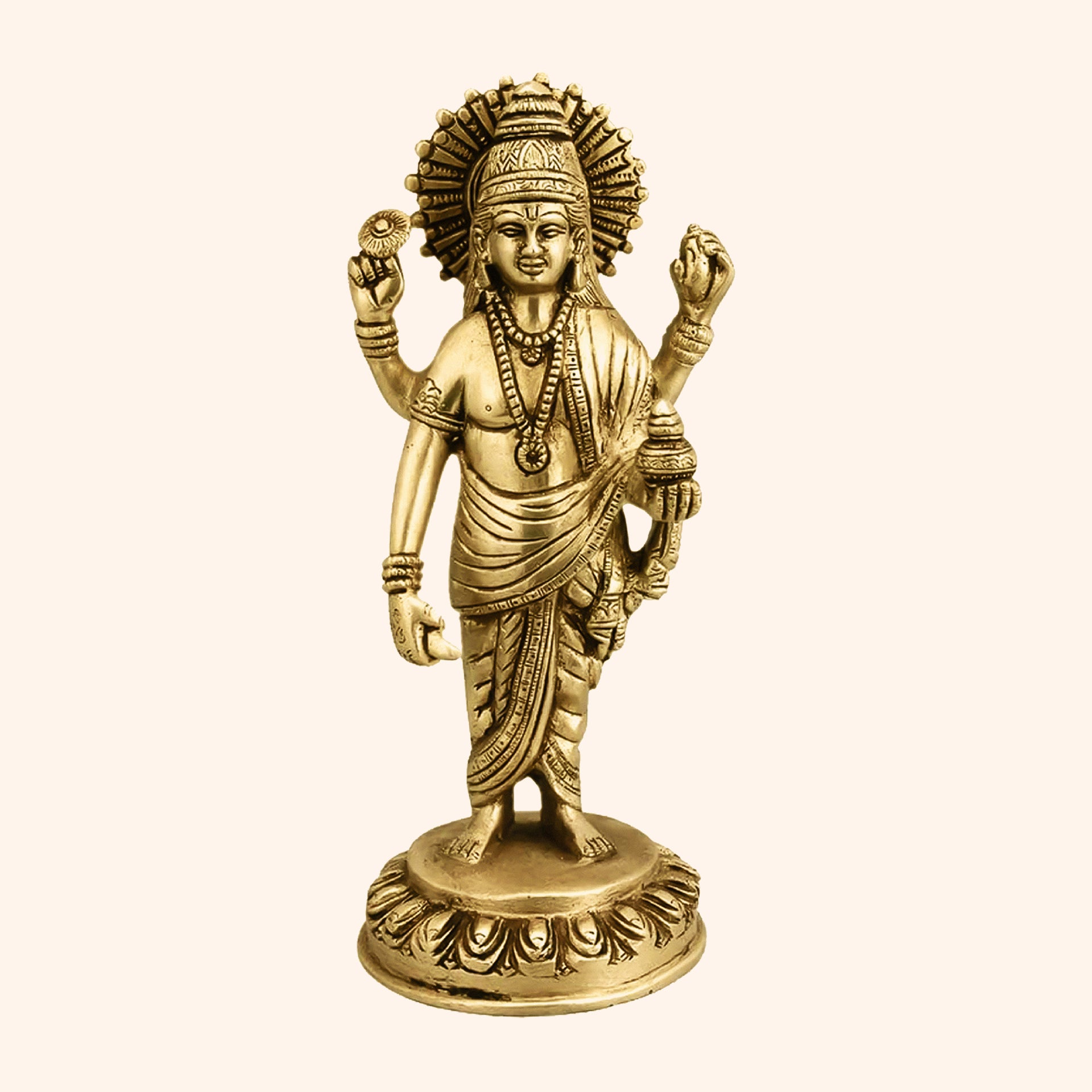 VASTU VARDAN BRASS DHANVANTRI STATUE
