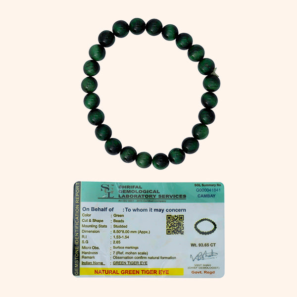 VASTU VARDAN GREEN TIGER EYE BRACELET