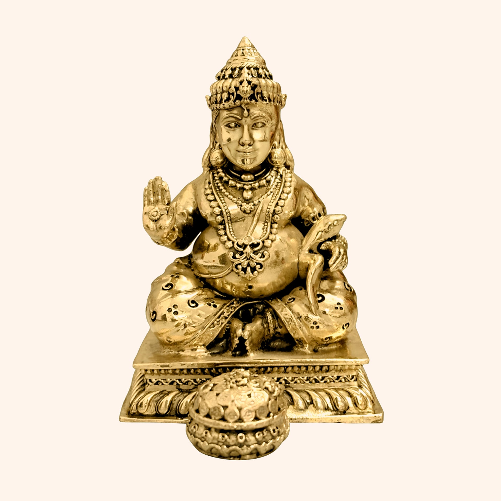 VASTU VARDAN  BRASS DHAN KUBER JI 4 INCH (APPROX)