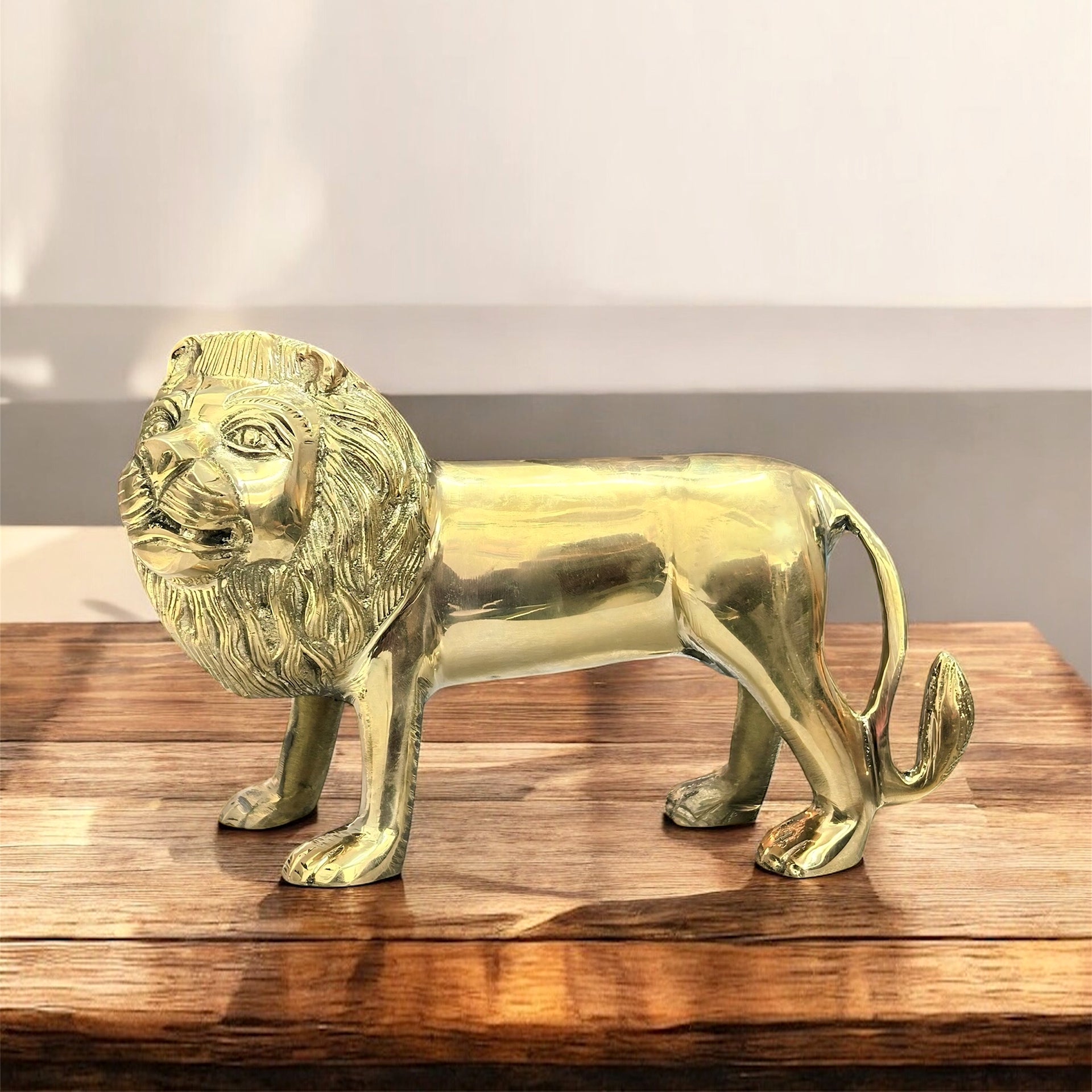 VASTU VARDAN BRASS LION STATUE 5.5 INCH (APPROX)