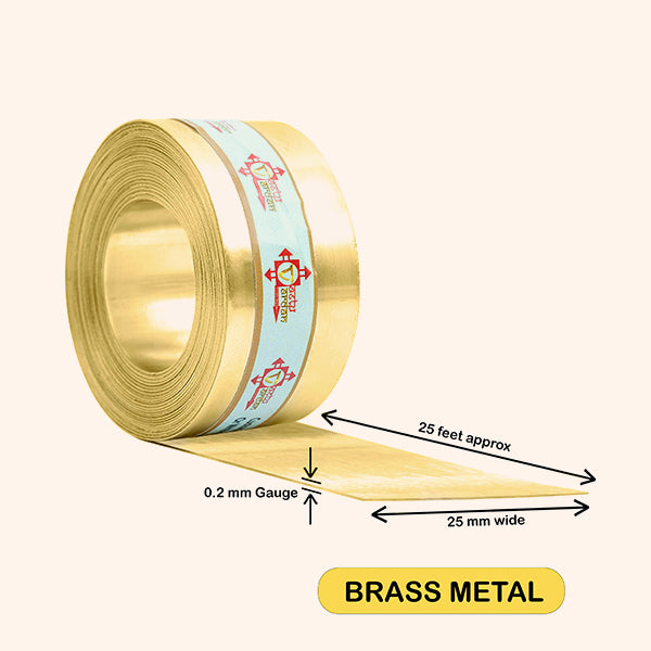 25 FEET 1 INCH BRASS STRIP