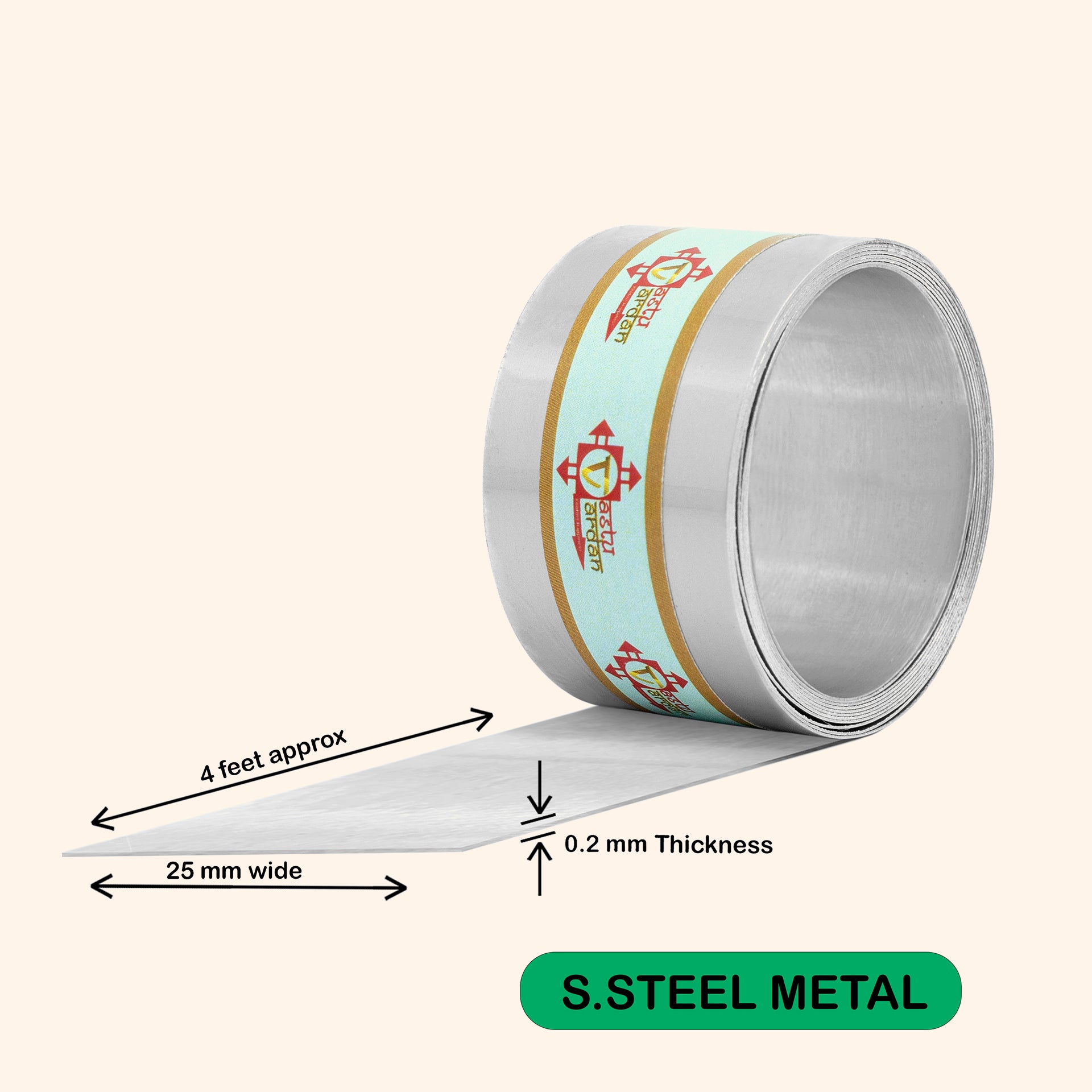VASTU VARDAN 4 FEET 1 INCH STAINLESS STEEL STRIP