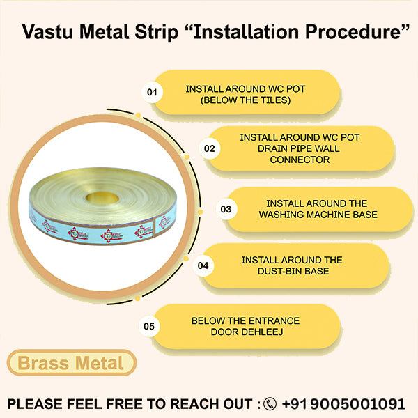 VASTU VARDAN 100 FEET 0.5 INCH BRASS STRIP