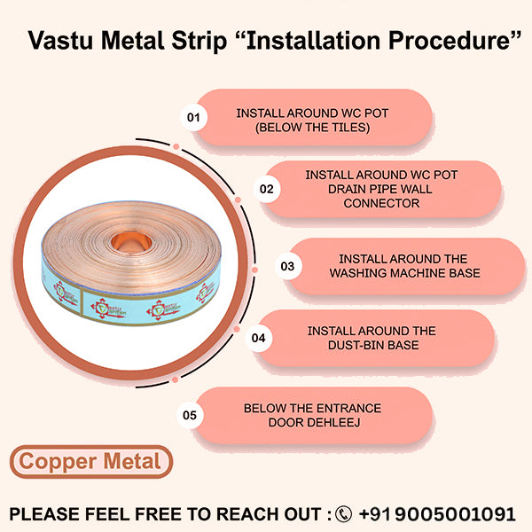 VASTU VARDAN 50 FEET 0.5 INCH COPPER STRIP