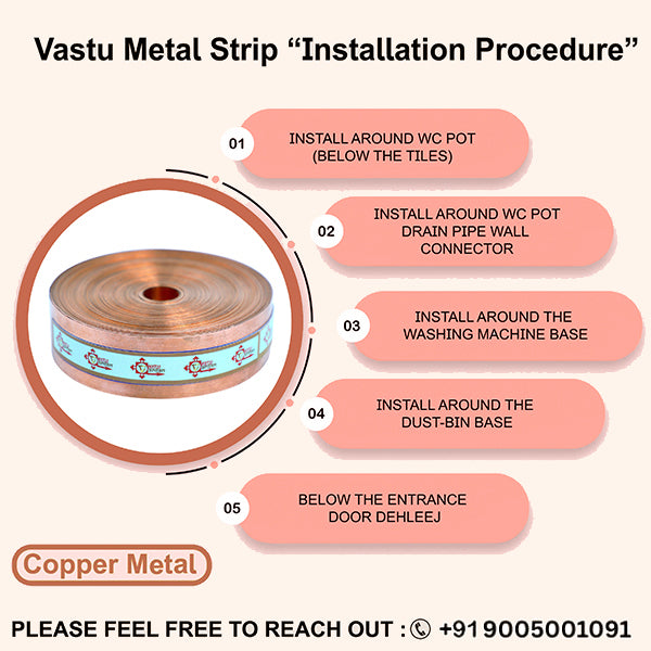 VASTU VARDAN 100 FEET 1 INCH COPPER STRIP