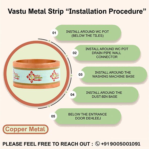 VASTU VARDAN 4 FEET 0.75 INCH COPPER STRIP