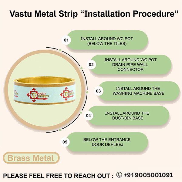 VASTU VARDAN 4 FEET 0.5 INCH BRASS STRIP