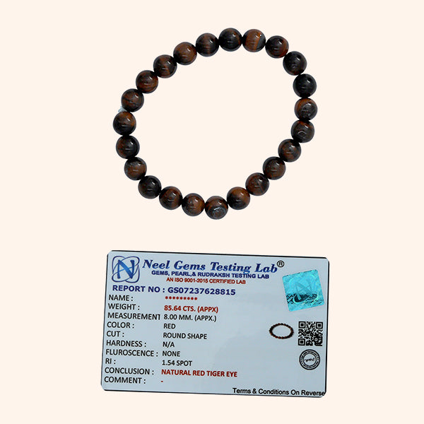 VASTU VARDAN RED TIGER EYE BRACELET