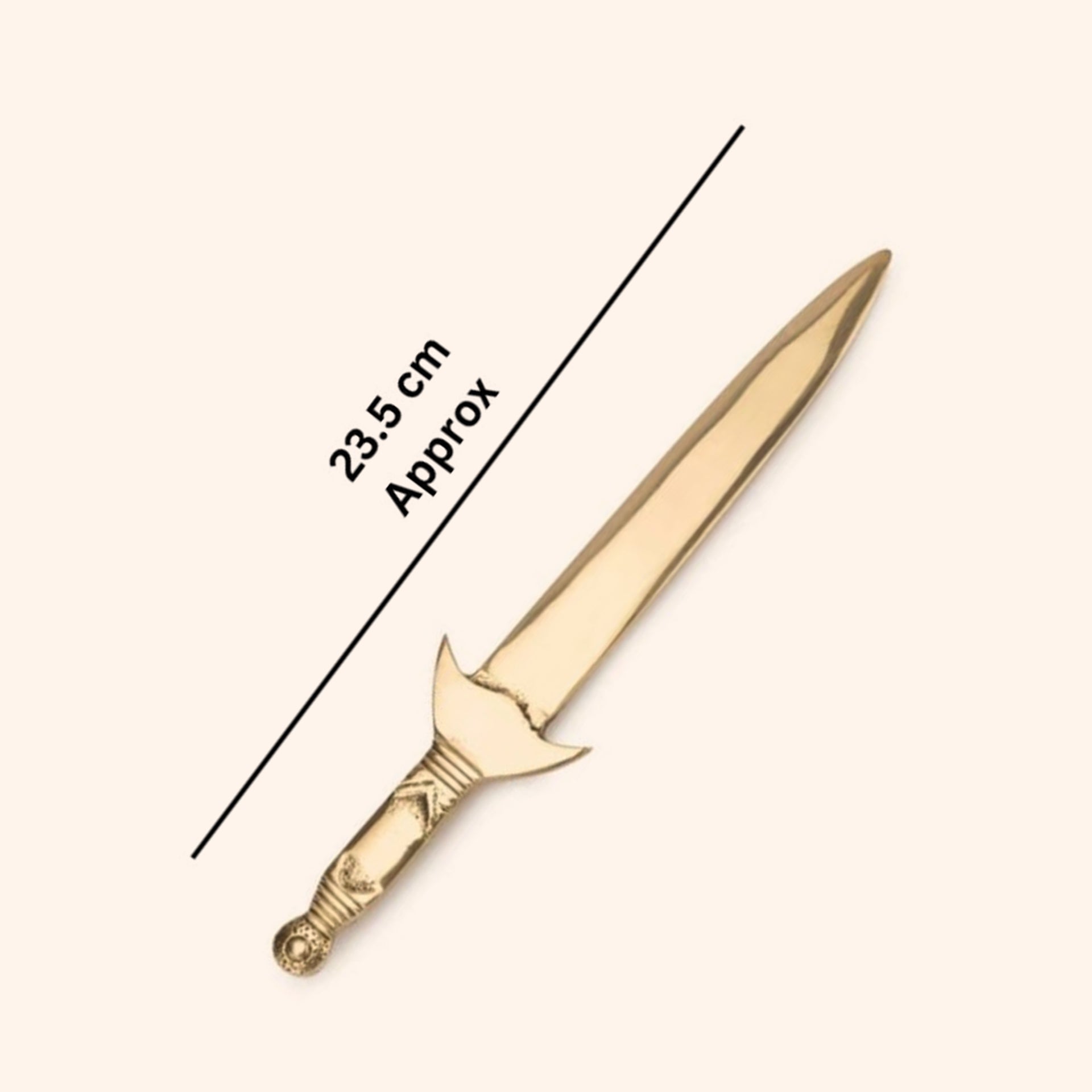 VASTU VARDAN BRASS LION WITH TALWAR STATUE