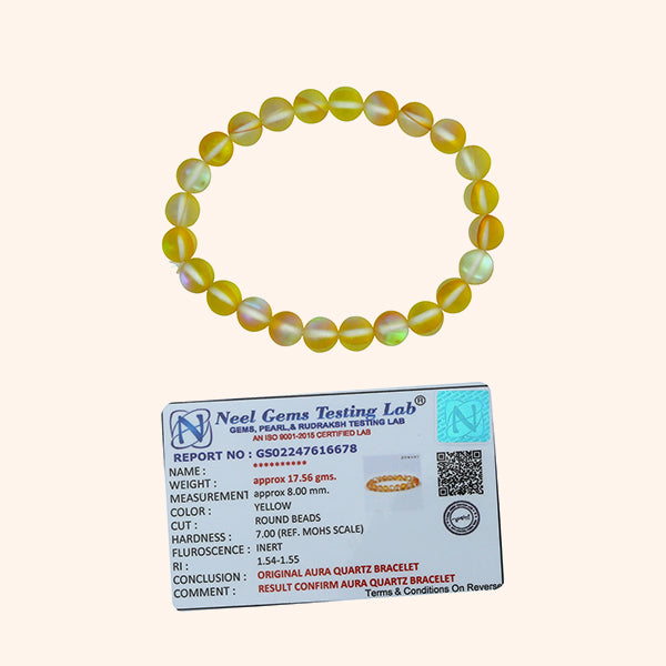 VASTU VARDAN AURA QUARTZ YELLOW  BRACELET