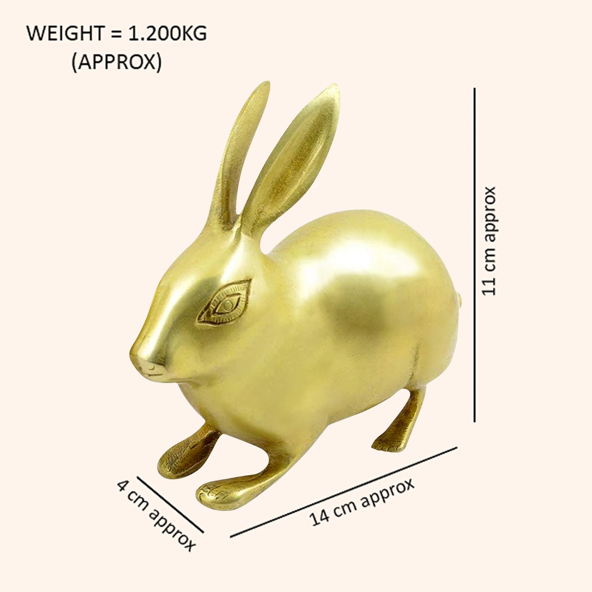 VASTU VARDAN BRASS BIG RABBIT PAIR