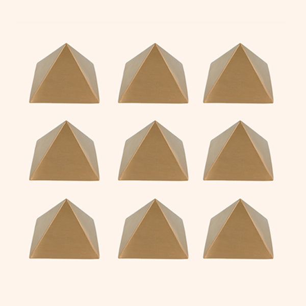 COPPER HOLLOW PLAIN PYRAMID 4 INCH SET 9
