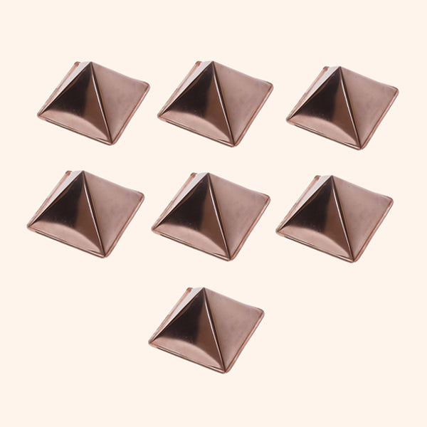 COPPER HOLLOW CURVE PYRAMID 4 INCH SET 7