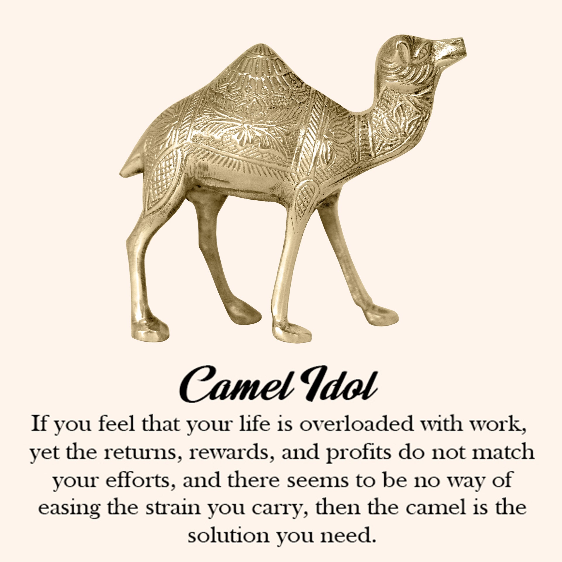 VASTU VARDAN BRASS DESIGN CAMEL STATUE