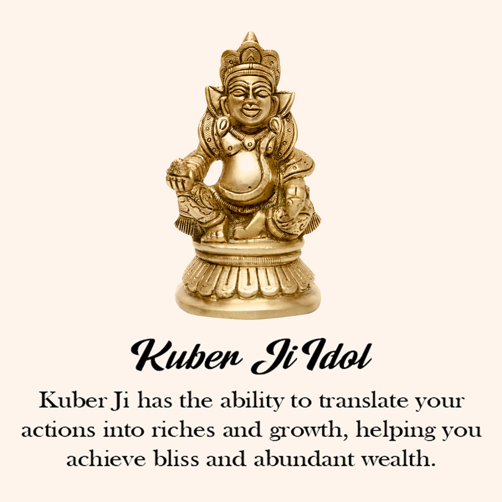 VASTU VARDAN BRASS KUBER JI 3.5 INCH (APPROX)