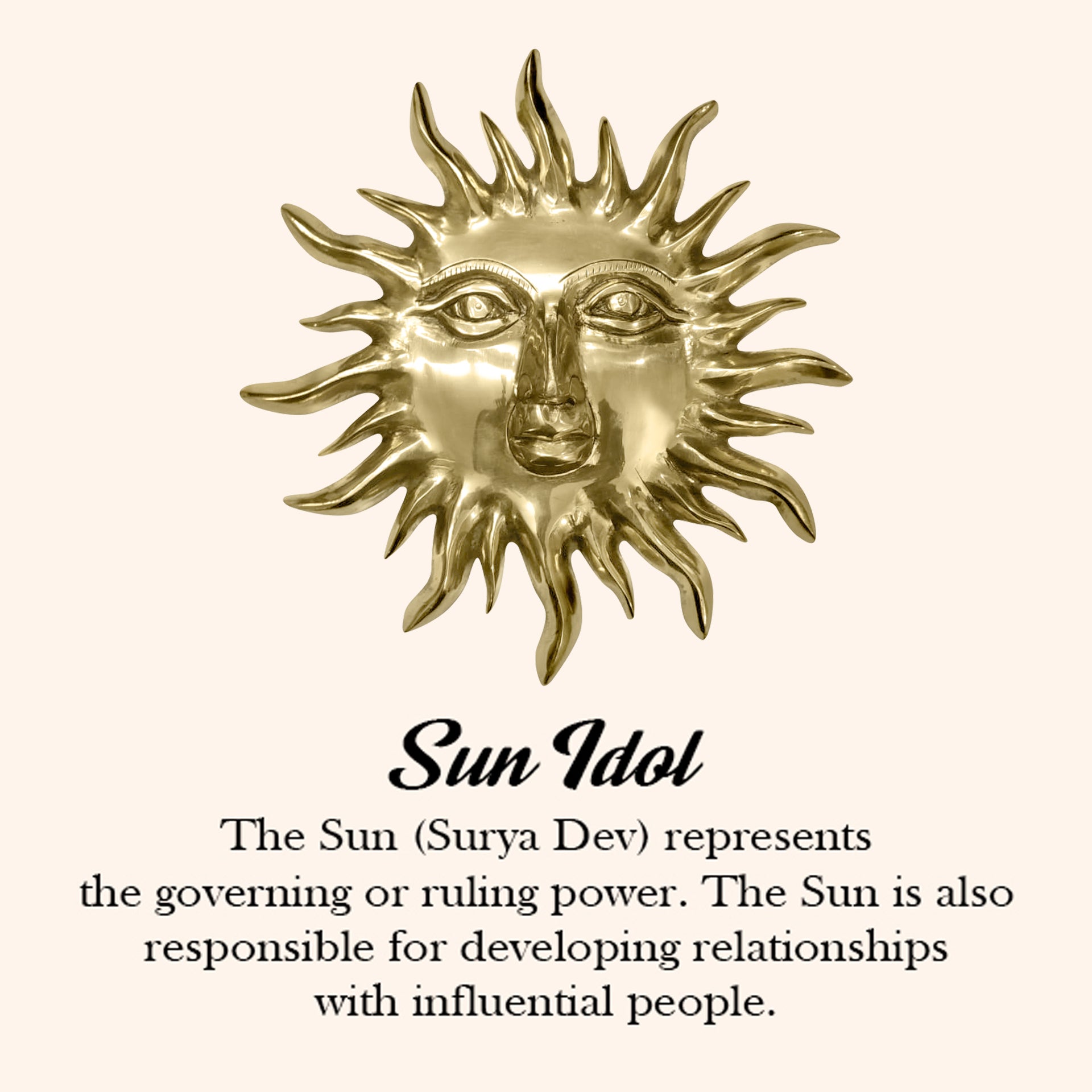 VASTU VARDAN BRASS BIG SUN 01 STATUE