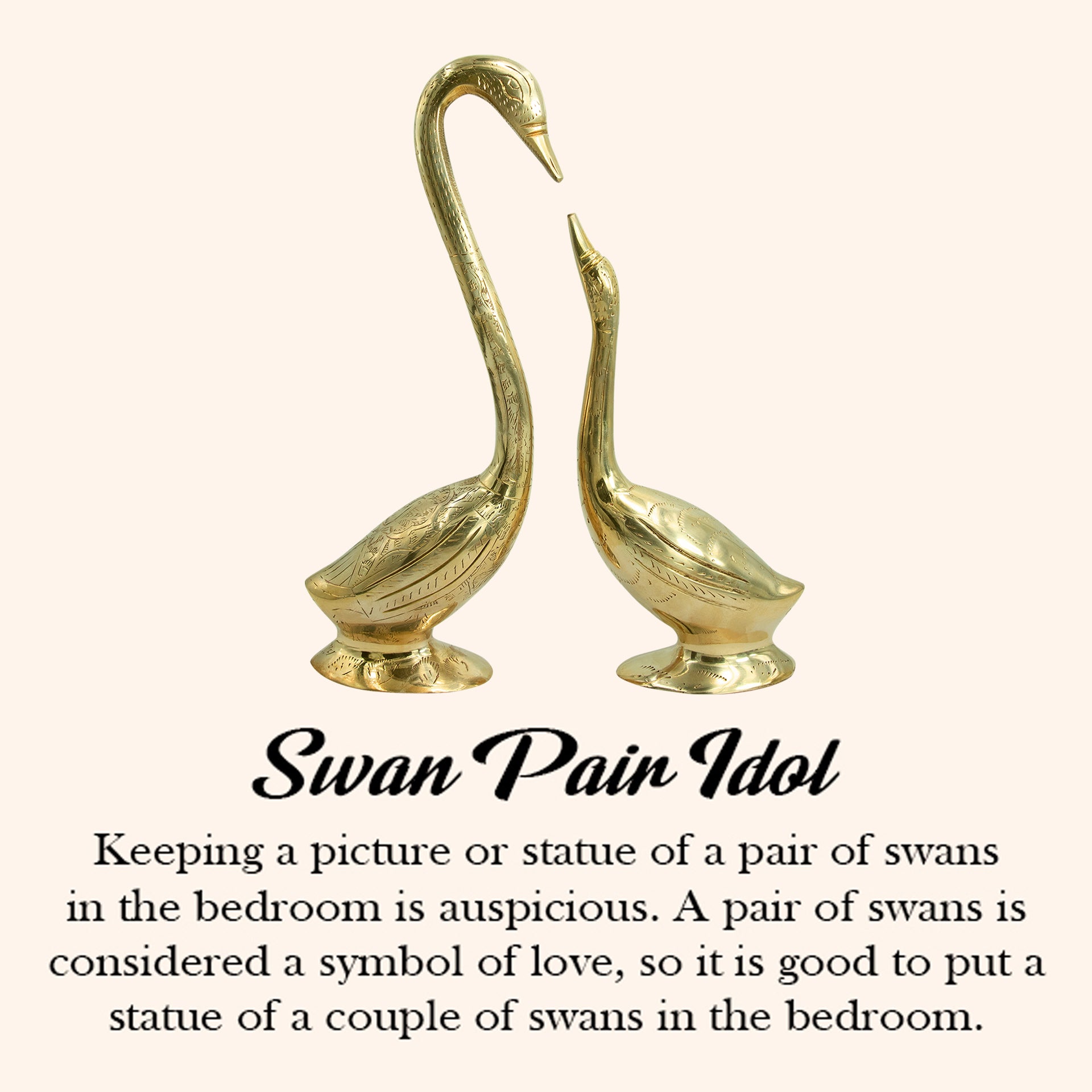 VASTU VARDAN BRASS SWAN PAIR