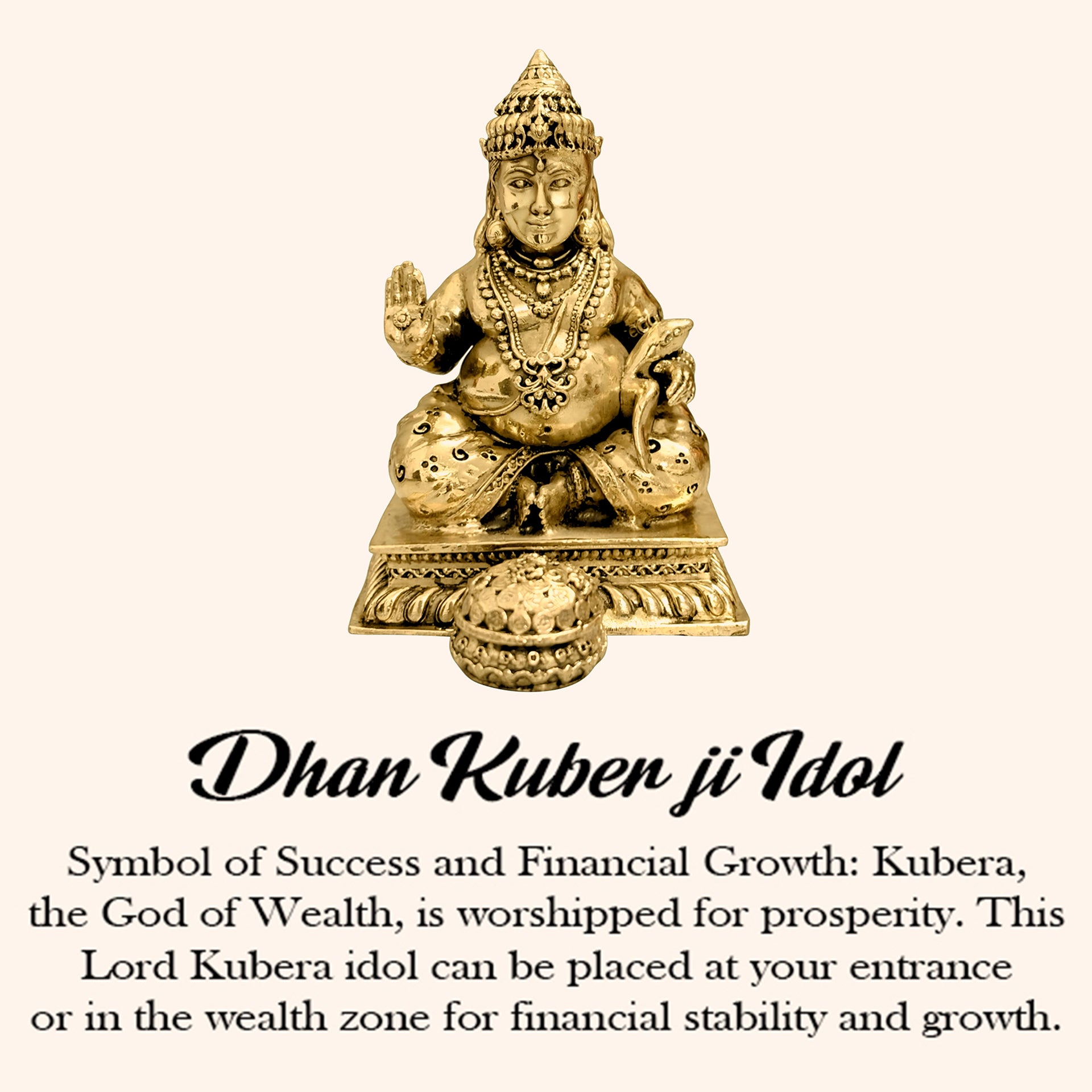 VASTU VARDAN BRASS DHAN KUBER JI 3 INCH (APPROX)