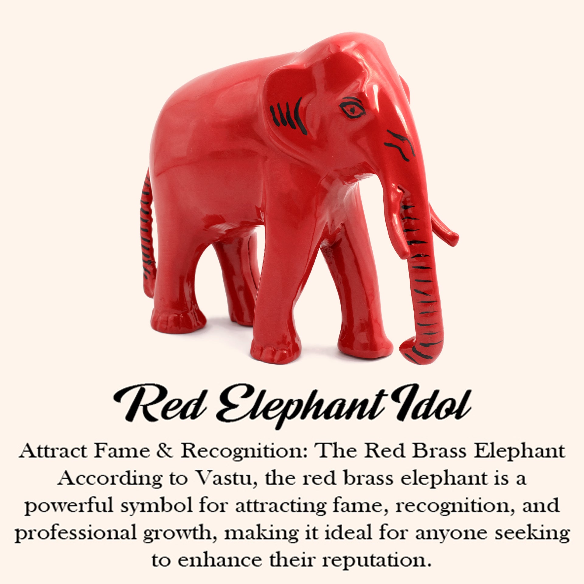 VASTU VARDAN BRASS RED ELEPHANT