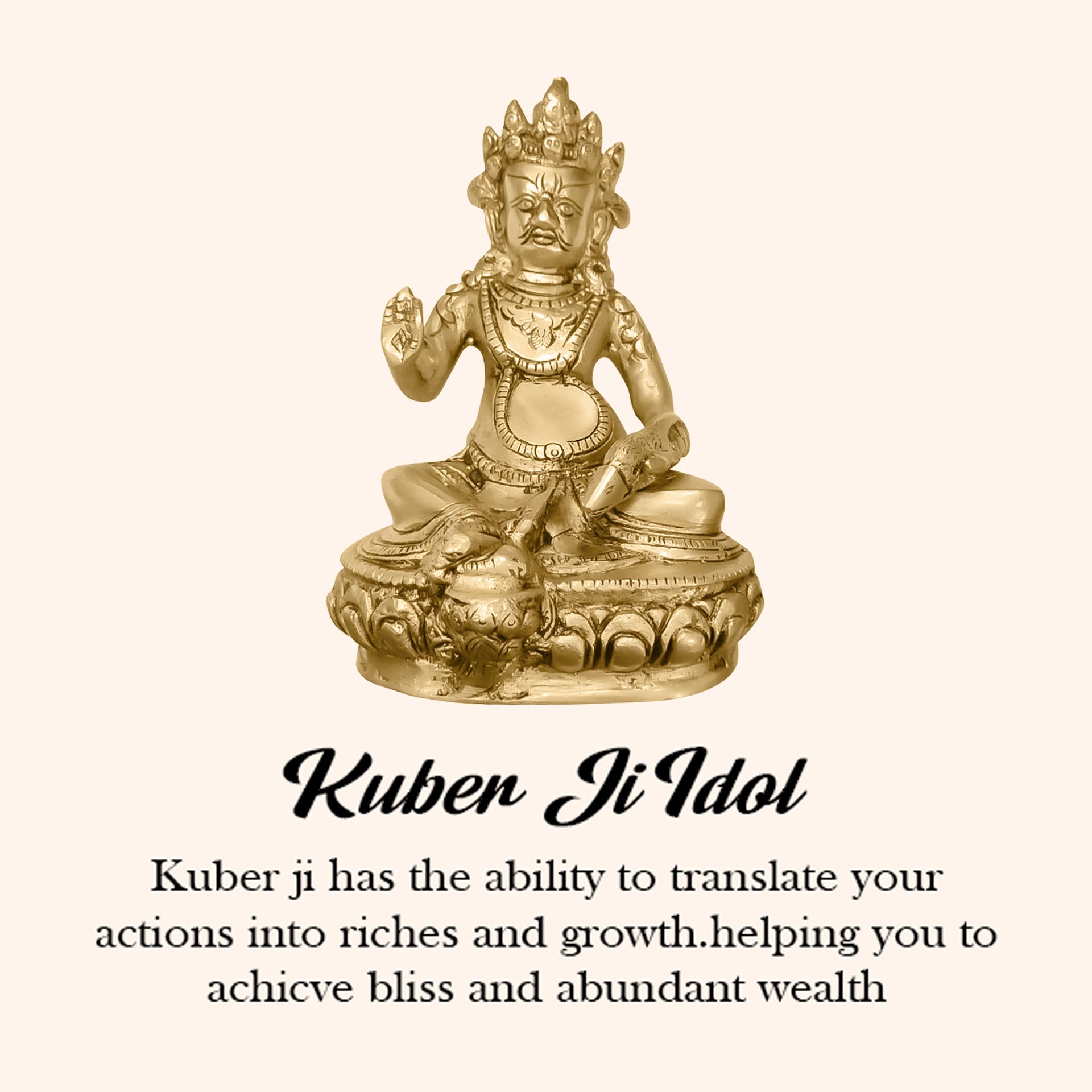 VASTU VARDAN BRASS KUBER JI 7 INCH (APPROX)