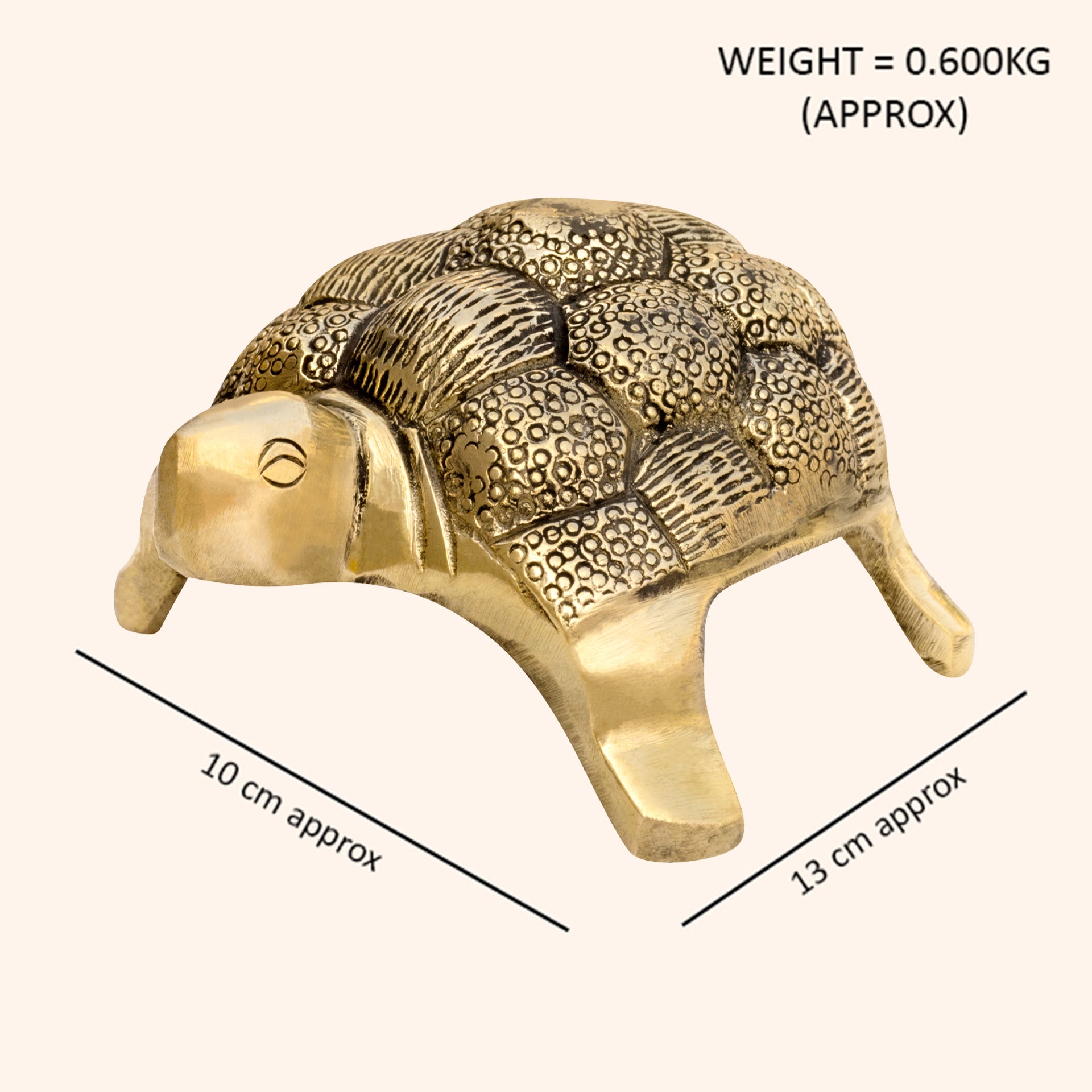 VASTU VARDAN BRASS HOLLOW SMALL TURTLE