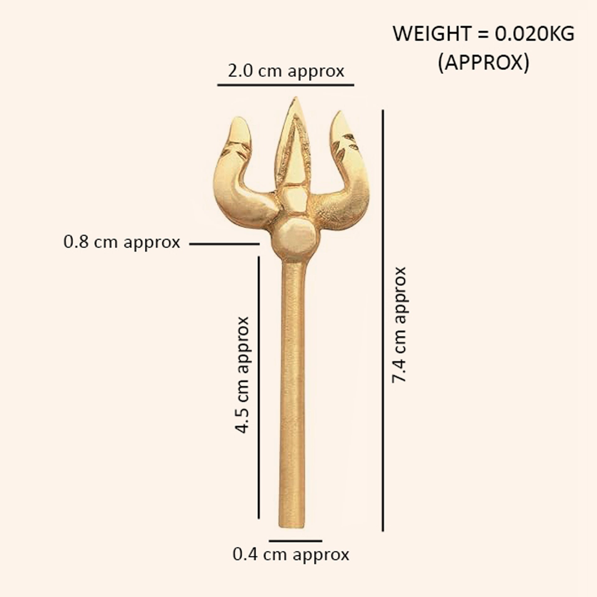 VASTU VARDAN BRASS TRISHUL STATUE PACK OF 3