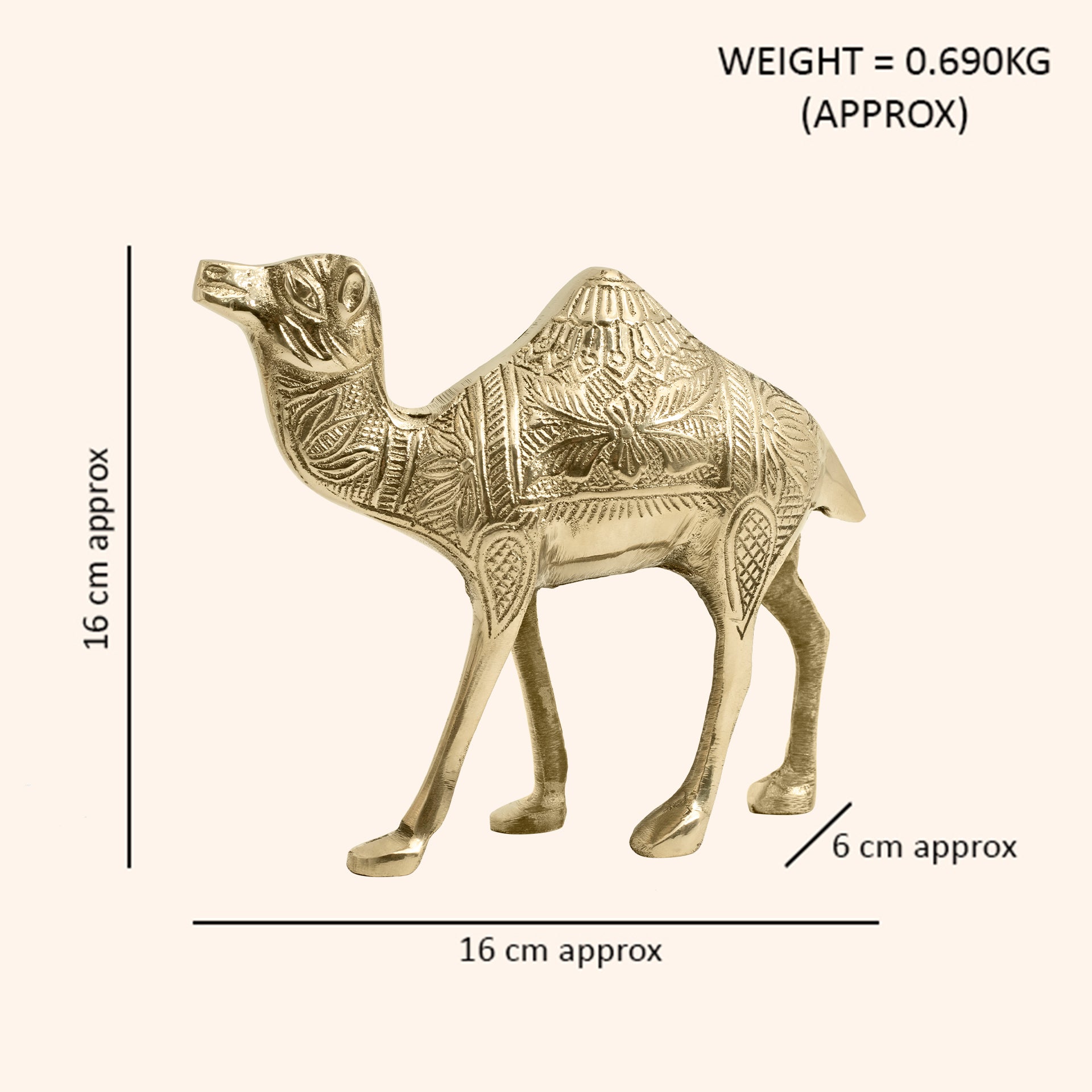 VASTU VARDAN BRASS DESIGN CAMEL STATUE