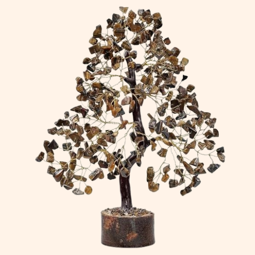 VASTU VARDAN TIGER EYE TREE 600 BEADS || CONFIDENCE-BOOSTING CRYSTAL TREE FOR FOCUS, PROTECTION, AND POSITIVE ENERGY|SPIRITUAL DECOR FOR HOME AND OFFICE