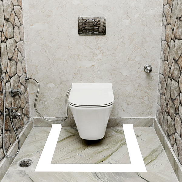 YELLOW AND WHITE TAPE | 4 INCH | LENGTH- 16 METER APPROX | TOILET CORRECTION| VASTU TAPE REMEDY |PACK OF 2 |