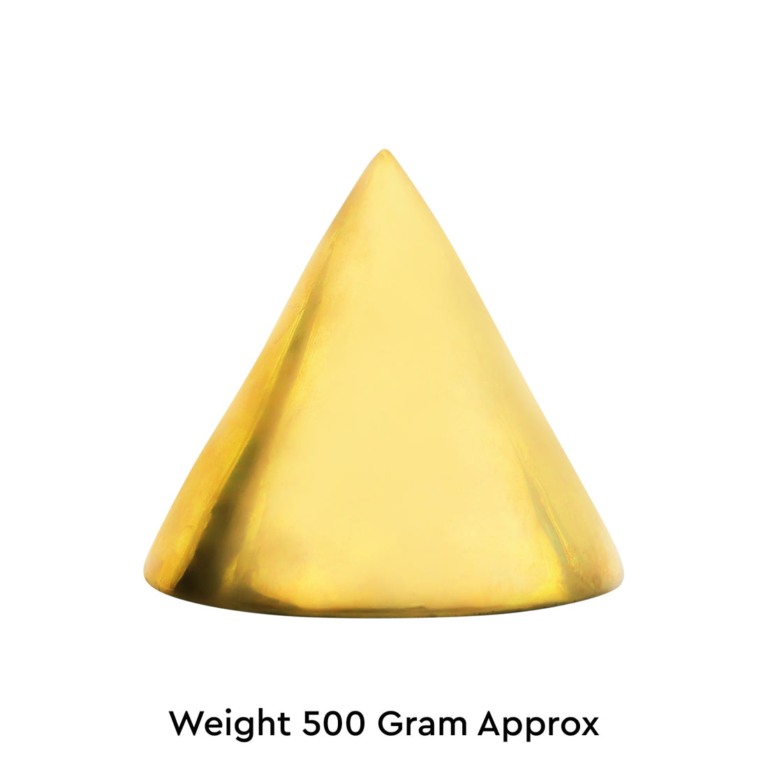 Brass Round Pyramid 500G - vastu-vigyan