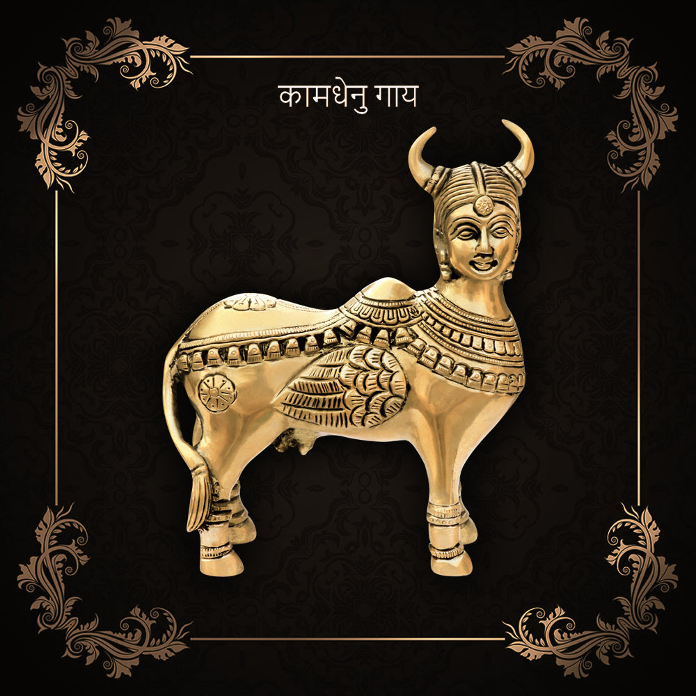 BRASS KAMDHENU COW - vastu-vigyan